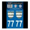 STICKZIF 2 Autocollants Région Ile de France Département 77 v 2 -