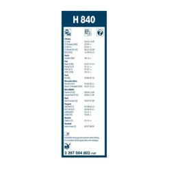 BOSCH BALAI D'ESSUIE GLACE ARRIERE H840 X1
