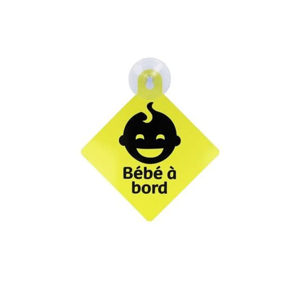 IMPEX BEBE A BORD JAUNE REFLECH VENTOUSE
