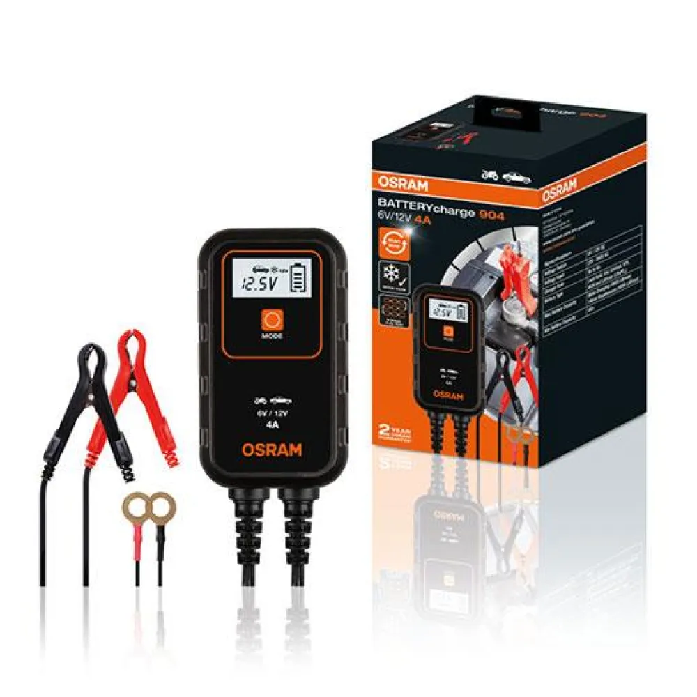 AUTOBACS Chargeur Batterie Hiver 12 volts 4A - OSRAM