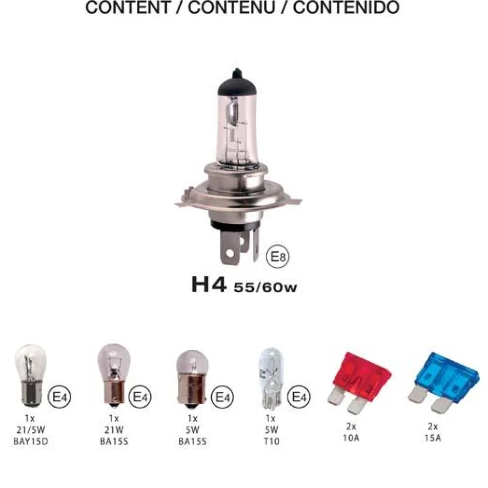 CAR+ Coffret ampoules homologues 12v h4 -