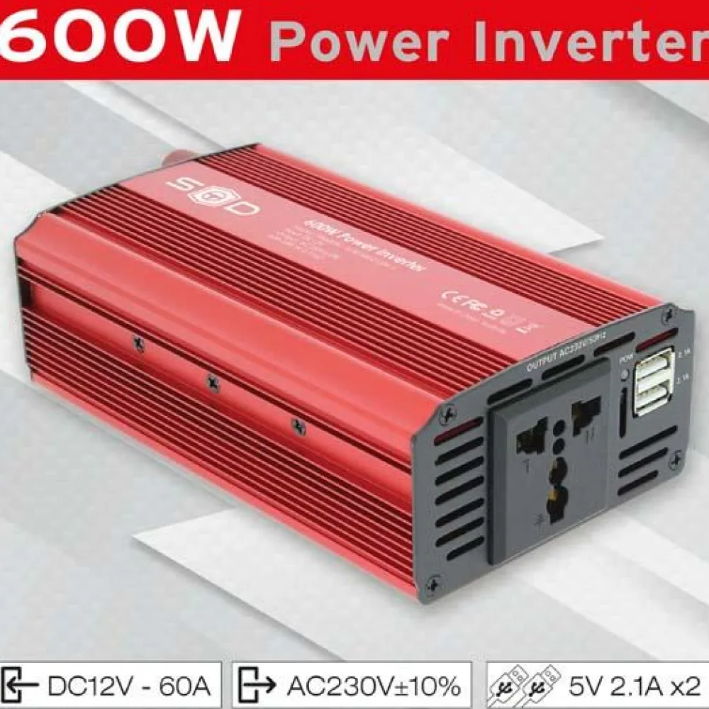 SWISS DRIVE Convertisseur 12v/230v 600w - SWISSDRIV
