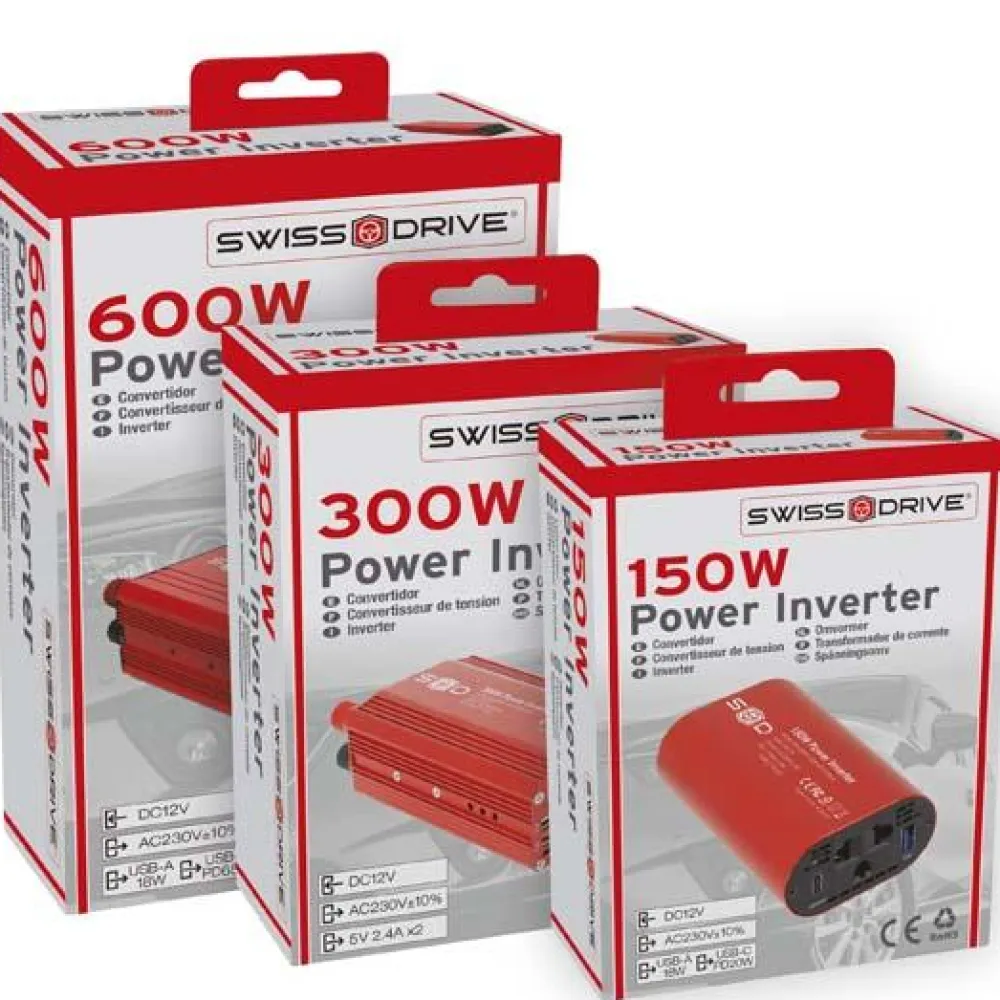 SWISS DRIVE Convertisseur 12v/230v 150w - SWISSDRIV