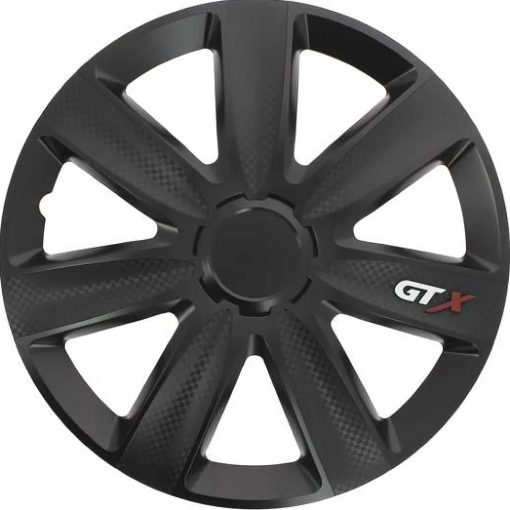 CAR+ 4 enjoliveurs VR 14 pouces Carbone/Noir