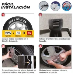 CAR+ Enjoliveurs X 4 15 pouces ILLINOIS RC BLACK