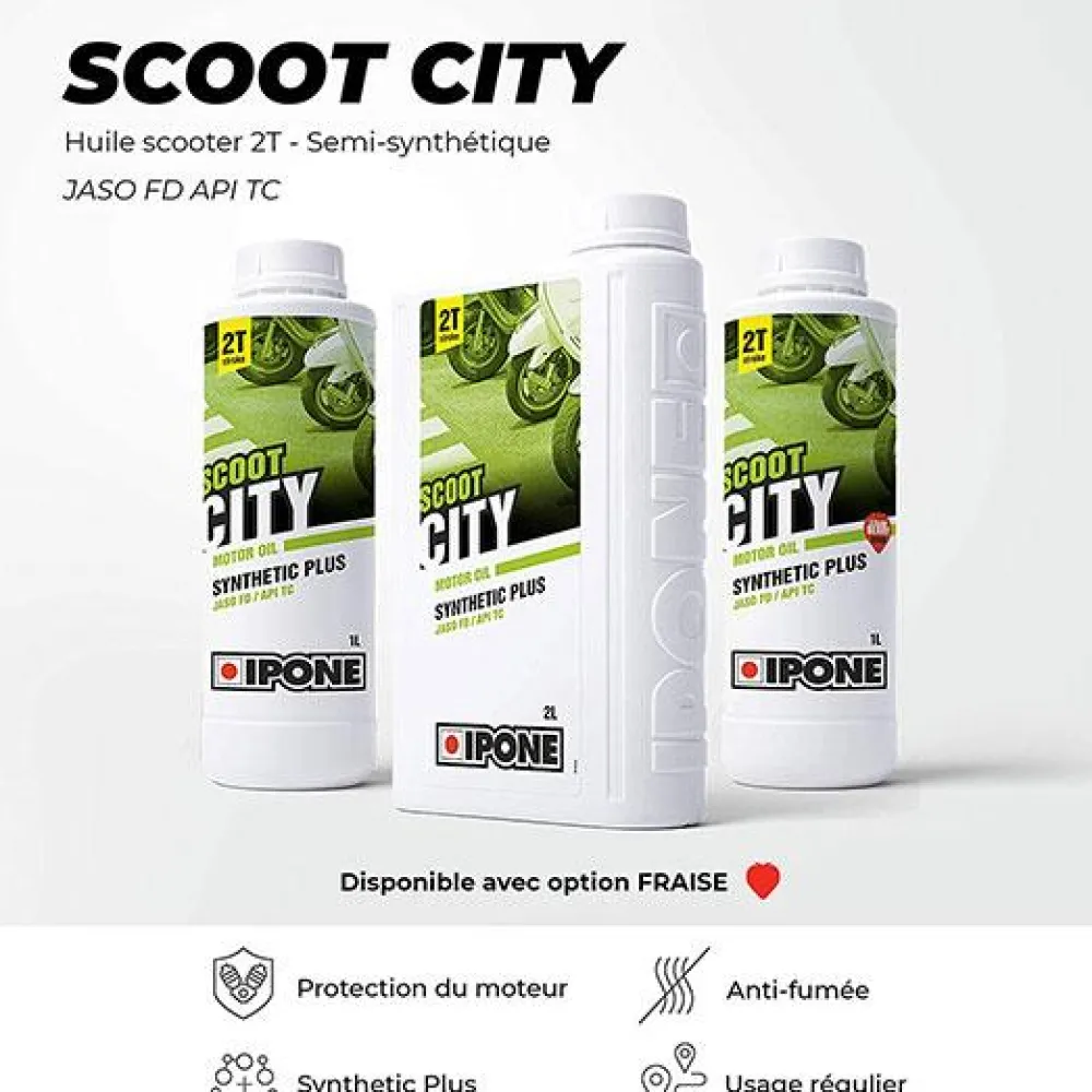 IPONE Huile Moteur 2 Temps Semi-Synthétique SCOOT CITY -