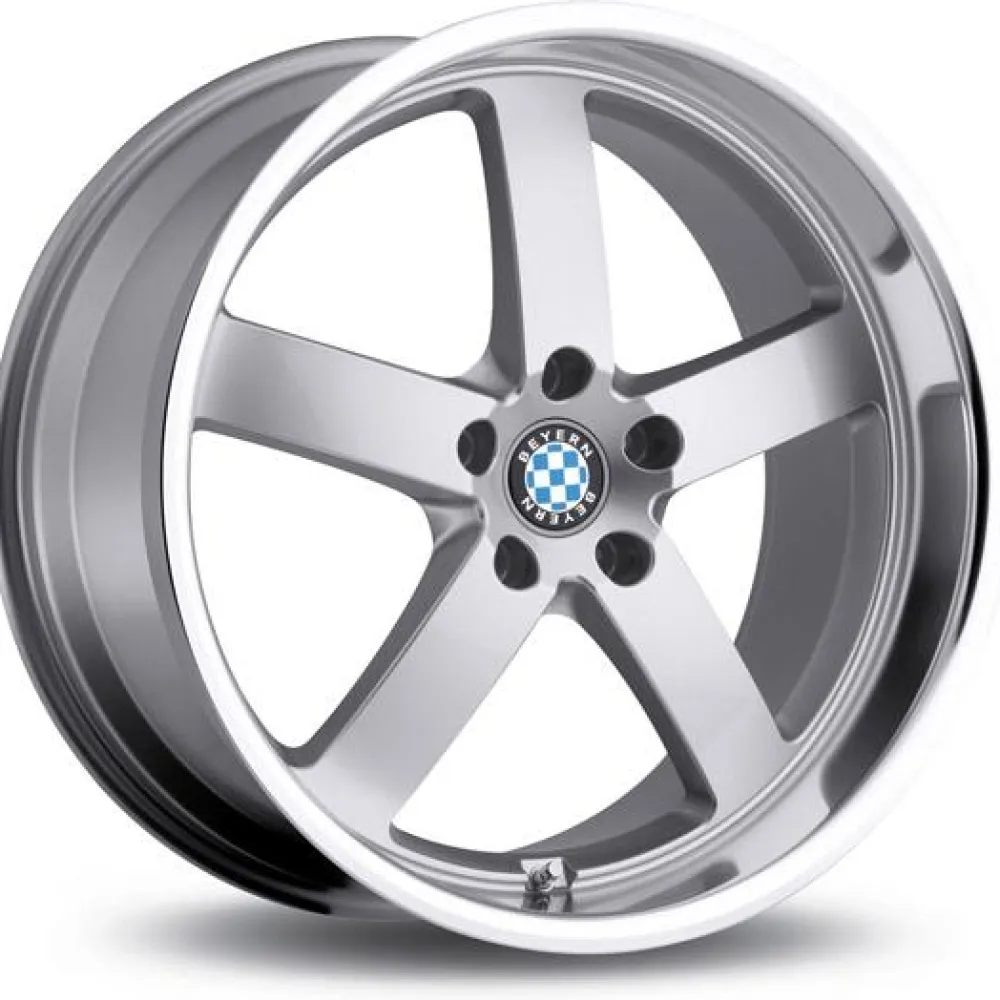BEYERN Jante alu RAPP ARGENT BORD POLI 8.5x19 pouces 5x15 ET72.6