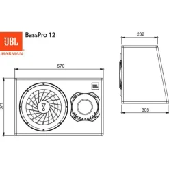 JBL BassPro 12 Caisson de basses actif 30 cm pour voiture