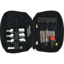 QUICK&SA Kit de reparation pneu complet 14pcs avec co2 -