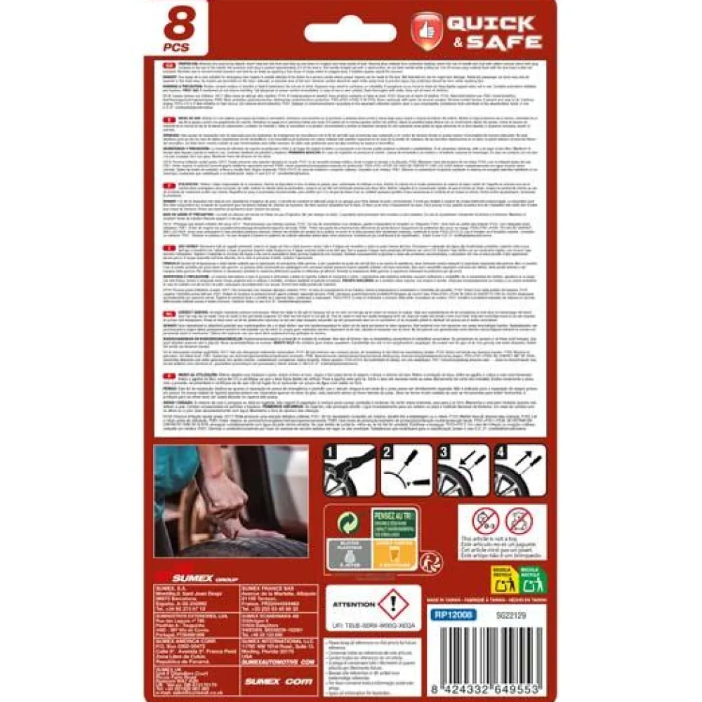 SUMEX Kit de rep pneumatique 8 pces -