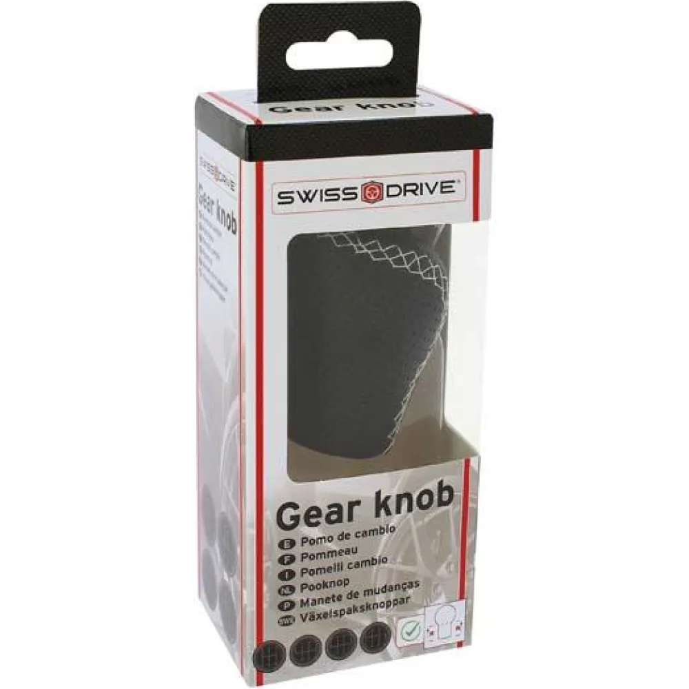 RACESPORT POMMEAU NOIR SURPIQURE BLANCHE AVEC GACHETTE - 2505GWG -