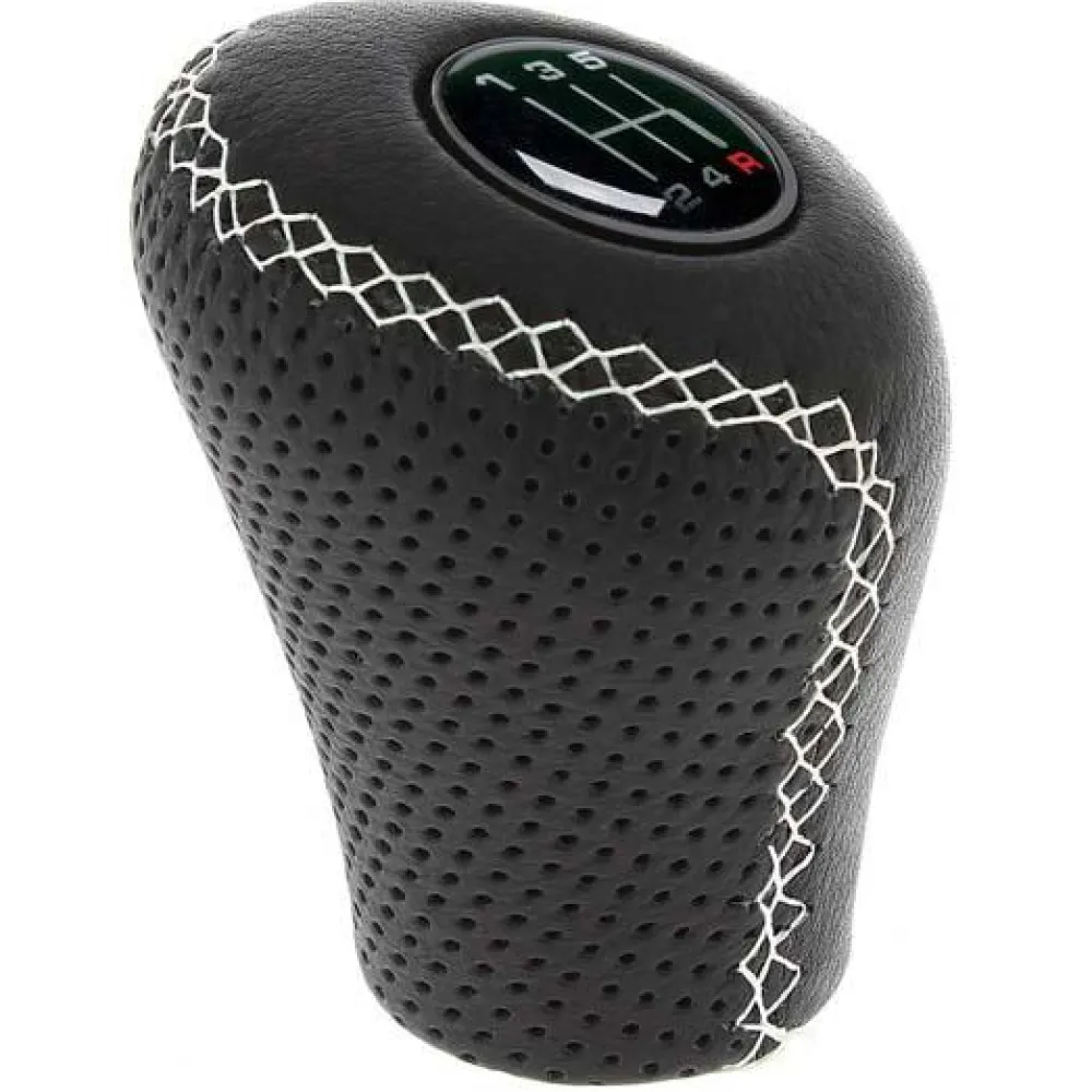 RACESPORT POMMEAU NOIR SURPIQURE BLANCHE AVEC GACHETTE - 2505GWG -