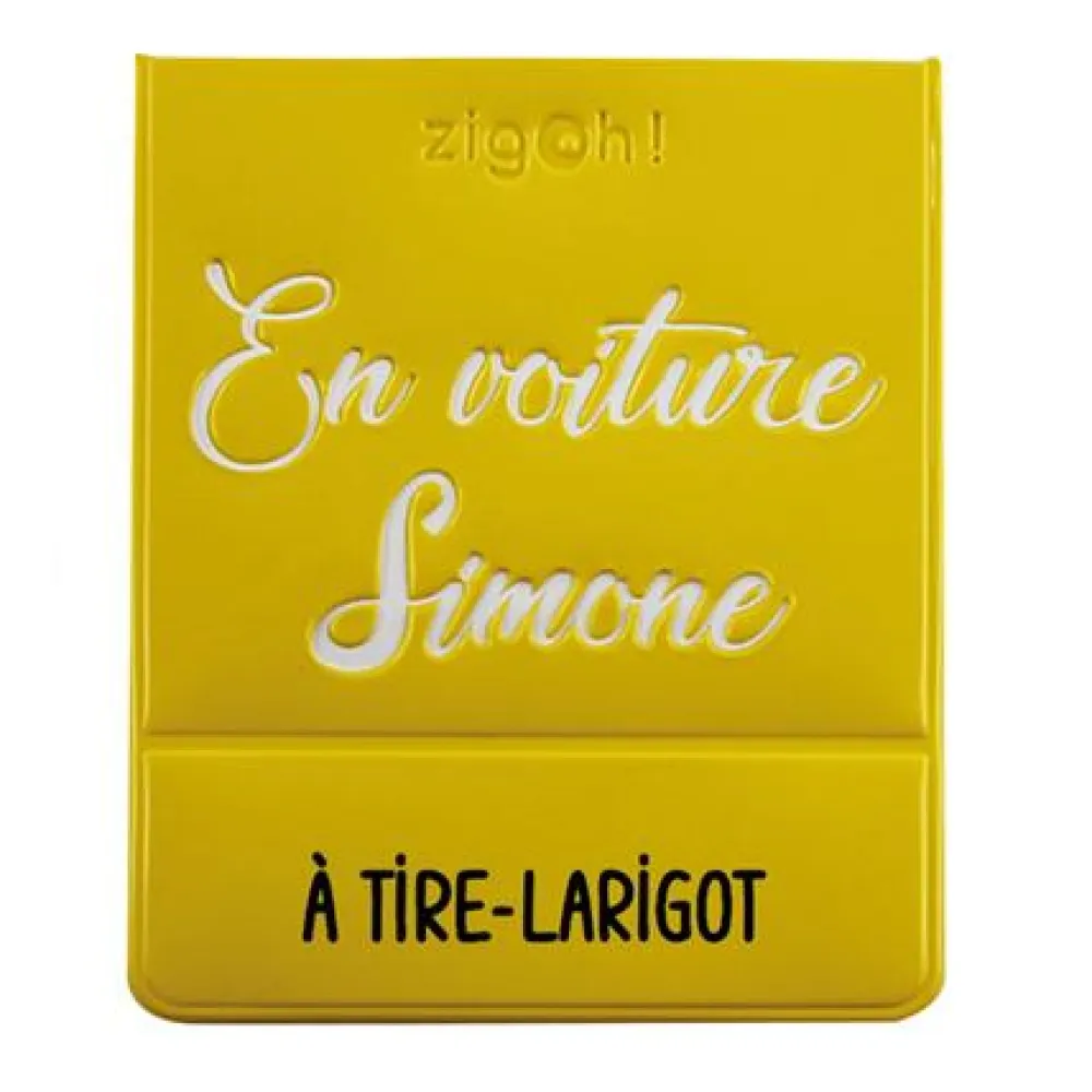 ZIGOH! PORTE VIGNETTE ASSURANCE JAUNE