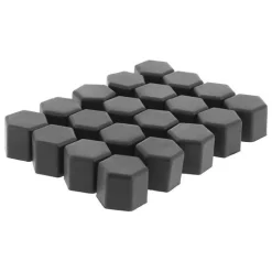 CAR+ Protection silicone ecrous roue noir 17mm 20pcs -